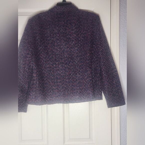 Vtg Adolfo Studio 16 MohairBlend Multiclred Full Lined Buttons Up Women’s Blazer - Picture 4 of 6